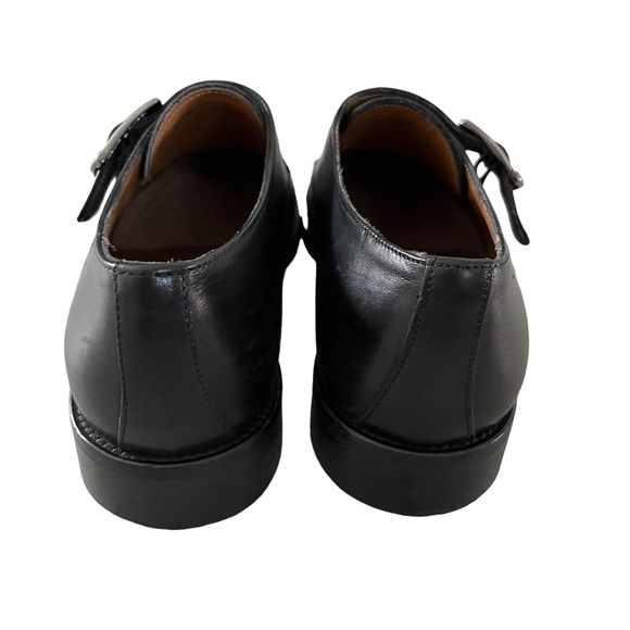 Kenneth Cole New York Vero Cuoio Suit Coat Black Monk Strap Shoes Size 10.5 - Picture 6 of 9